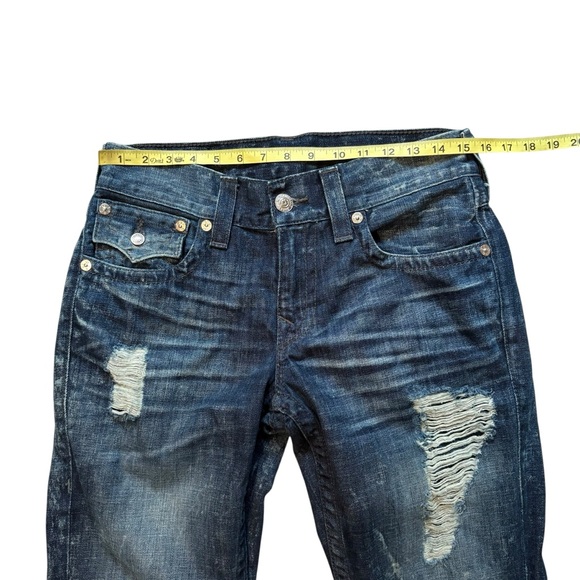 True Religion Straight w/Flaps Zipper Pocket
Ripped Jeans, Sz 30 Waist - Picture 9 of 16